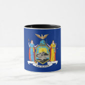 Black Combo Tasse mit der Flagge New Yorks, USA (Zentrum)