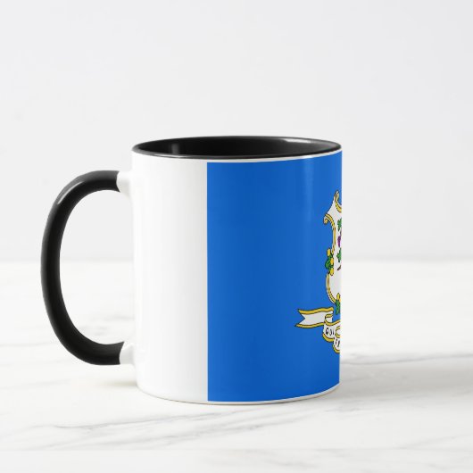 Black Combo Tasse mit der Flagge von Connecticut,  (Links)