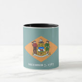 Black Combo Tasse mit der Flagge von Delaware, USA (Zentrum)