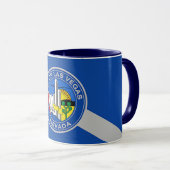 Black Combo Tasse mit der Flagge von Las Vegas, US (VorderseiteRechts)
