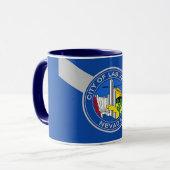 Black Combo Tasse mit der Flagge von Las Vegas, US (Vorderseite Links)