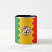 Black Combo Tasse mit der Flagge von Los Angeles, (Zentrum)