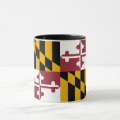 Black Combo Tasse mit der Flagge von Maryland, USA (Zentrum)
