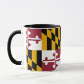 Black Combo Tasse mit der Flagge von Maryland, USA (Links)