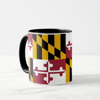 Black Combo Tasse mit der Flagge von Maryland, USA