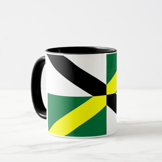 Black Combo Tasse mit der Flagge von Monterey, USA (Vorderseite Links)