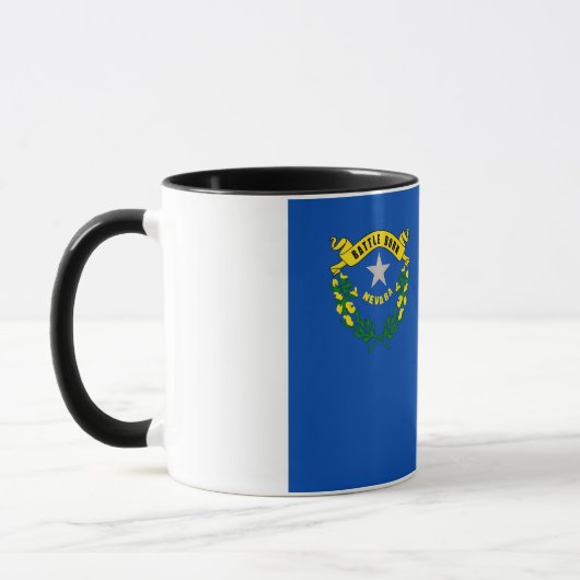 Black Combo Tasse mit der Flagge von Nevada, USA (Links)
