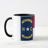 Black Combo Tasse mit der Flagge von North Carolin (Links)