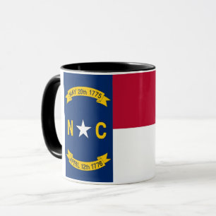 Black Combo Tasse mit der Flagge von North Carolin