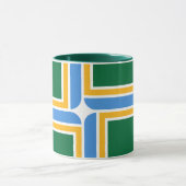 Black Combo Tasse mit der Flagge von Portland, USA (Zentrum)