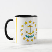 Black Combo Tasse mit der Flagge von Rhode Island, (Links)