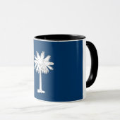 Black Combo Tasse mit der Flagge von South Carolin (VorderseiteRechts)