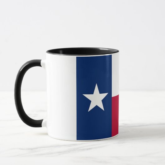 Black Combo Tasse mit der Flagge von Texas, USA (Links)