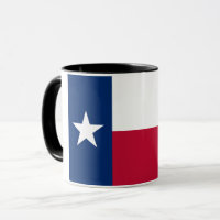 Black Combo Tasse mit der Flagge von Texas, USA