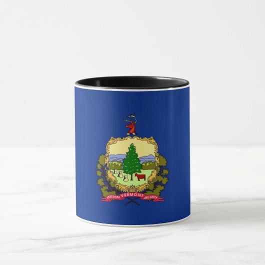 Black Combo Tasse mit der Flagge von Vermont, USA (Zentrum)