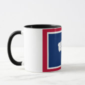 Black Combo Tasse mit der Flagge von Wyoming, USA (Links)