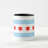Black Combo Tasse mit Flagge Chicagos, USA (Zentrum)