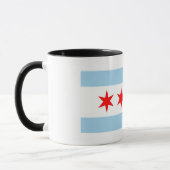 Black Combo Tasse mit Flagge Chicagos, USA (Links)