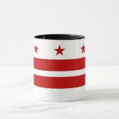Black Combo Tasse mit Flagge von Washington DC, US (Zentrum)