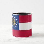 Black Combo Tasse mit georgischer Flagge, USA (Zentrum)