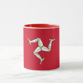 Black Combo Tasse mit Isle Of Man flagge, Vereinig (Zentrum)