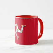 Black Combo Tasse mit Isle Of Man flagge, Vereinig (VorderseiteRechts)