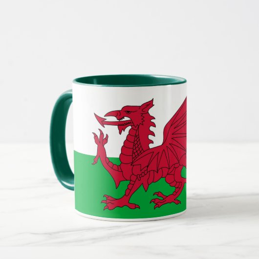 Black Combo Tasse mit Wales, Vereinigtes Königreic (Vorderseite Links)