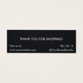 Black Compact Multi-Row Earring Displang Hang Card (Rückseite)