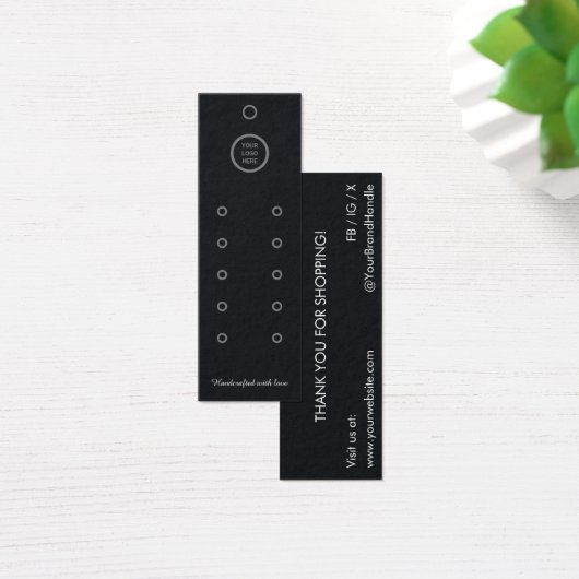 Black Compact Multi-Row Earring Displang Hang Card (Schreibtisch)