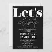 Black Company Weihnachts-Party Feiern wir Einladung (Vorderseite)