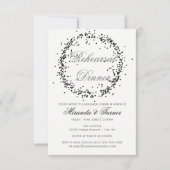 Black Confetti - 3x5 Probe Abendessen Einladung (Vorderseite)