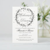 Black Confetti - 3x5 Probe Abendessen Einladung (Stehend Vorderseite)