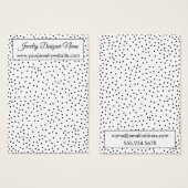 Black Confetti auf der Anzeige des weißen Ohrringh (Vorne & Hinten)