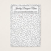 Black Confetti auf der Anzeige des weißen Ohrringh (Vorderseite)