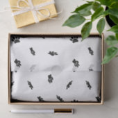 Black Confetti Dog Paw Print Muster Custom Seidenpapier (Geschenk)