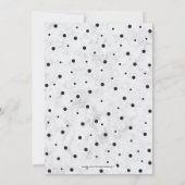 Black Confetti & Marble | Modernes Party für die A Einladung (Rückseite)