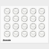 Black Confetti-Namen und Datum - Square Sticker (Blatt)