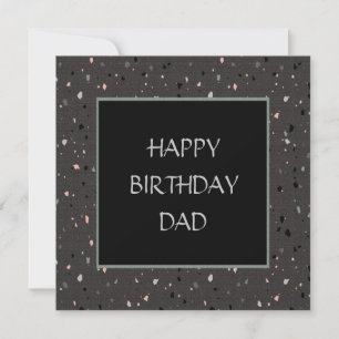 Black Confetti Spaß Geburtstag Papa Karte
