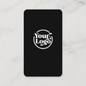 Black Connect mit QR-Logo-Social Media Visitenkarte (Rückseite)