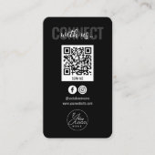 Black Connect mit US Social Media QR Code Visitenkarte (Vorderseite)