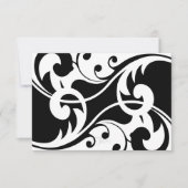 Black Contemporary Response Set 1021 RSVP Karte (Vorderseite)