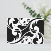 Black Contemporary Response Set 1021 RSVP Karte (Stehend Vorderseite)