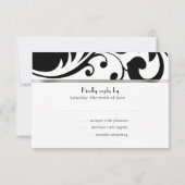 Black Contemporary Response Set 1021 RSVP Karte (Rückseite)