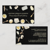 Black Cooking Kitchen Utensities Koch Bäckerei Visitenkarte (Vorne/Hinten)