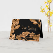 Black & Copper Garden Ich bedaure Karte (Gelbe Blume)