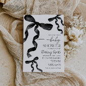 Black Coquette Bow Baby Dusche Einladung