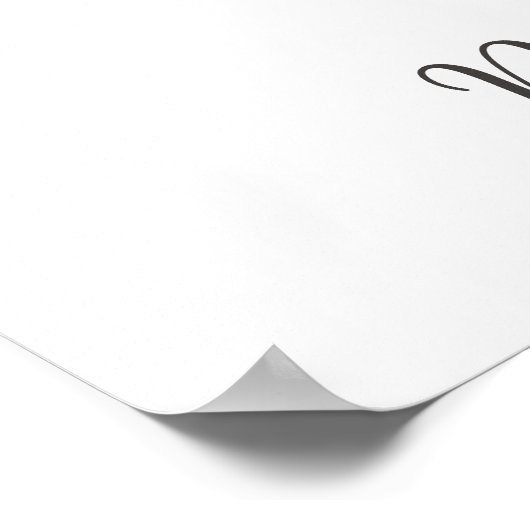 Black Coquette Bow Baby Dusche Poster (Ecke)