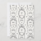 Black Coquette Bow Babydusche Ratschlag für Baby Einladung (Rückseite)