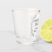 Black Coquette Bow Beige Brautparty Gefallen Schnapsglas (Links)