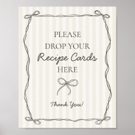 Black Coquette Bow Beige Ein Rezept Bridal Poster